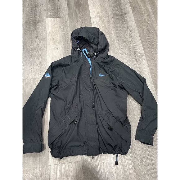 Nike Tops - Nike ACG Jacket Womens L (12-14) Blue Gray Windbreaker Full Zip